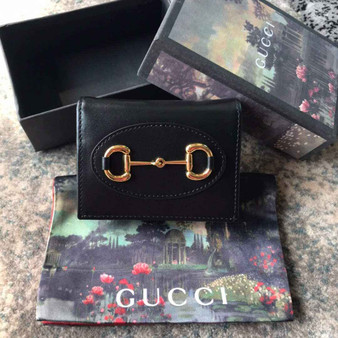 Gucci 621887 Horsebit 1955 card case wallet Black leather - W11cm x H17.5cm / Black - View 1
