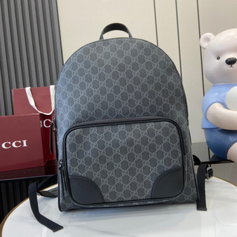 Gucci GG Emblem medium backpack �?21159 in black fabric