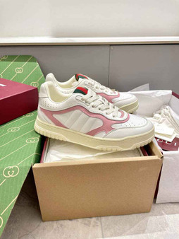 Gucci Re-Web sneaker 786186 White Pink leather - Default Title - View 1