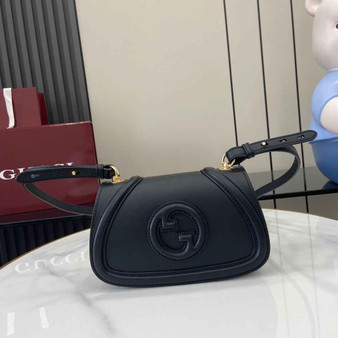 Gucci Blondie mini shoulder bag in black leather 815700 - Default Title - View 1