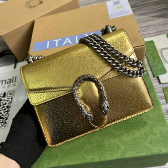 Gucci ‎‎421970 Dionysus leather mini bag gold leather - Default Title - View 1