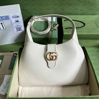 Gucci 726274 Aphrodite medium shoulder bag White soft leather