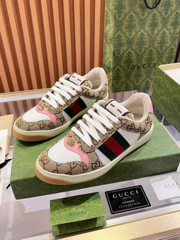Gucci GG Screener sneaker‎ ‎812638 Pink and brown Original GG canvas - Default Title - View 1