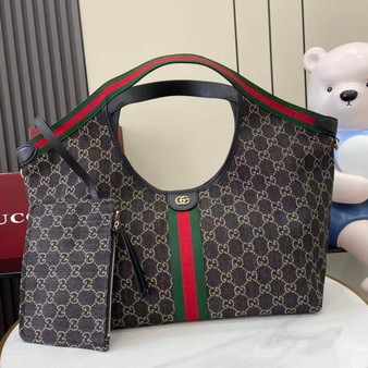 Gucci Giglio large tote bag 853971 black GG canvas