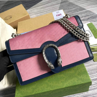 Gucci 400249 Dionysus small shoulder bag blue pink