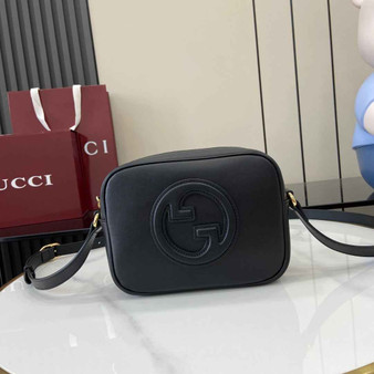 Gucci Blondie mini shoulder bag in black leather 820429