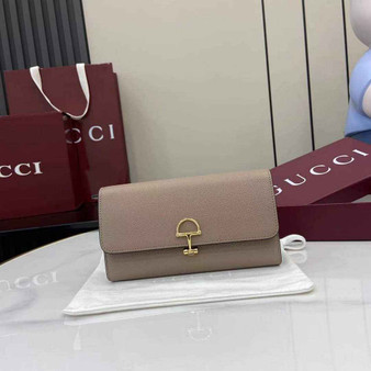 Gucci Softbit continental wallet 828147 in light pink leather - Default Title - View 1