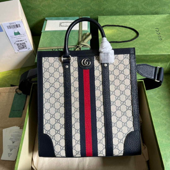 Gucci Ophidia medium tote bag 724685 in Blue and ebony Supreme - Default Title - View 1