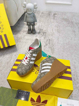 Gucci GG Gazelle Wedge Trainers ‎832920 Beige - Default Title - View 1