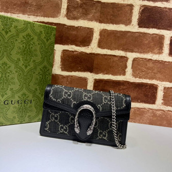 Gucci Dionysus GG Supreme Super Mini Bag 476432 Black