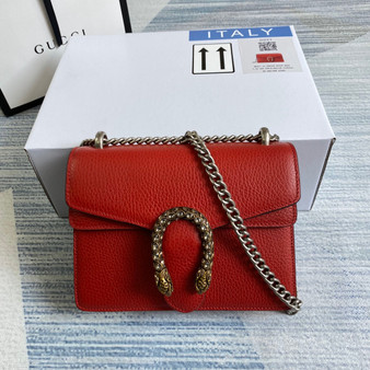 Gucci ‎�?21970 Dionysus leather mini bag red leather