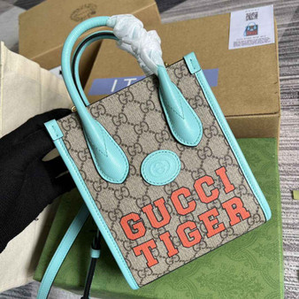 Gucci ‎‎�?99406 Jumbo GG mini tote bag blue