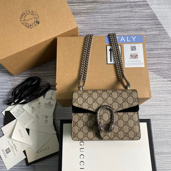 Gucci ‎�?21970 Dionysus GG Supreme mini bag black