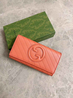 Gucci Blondie continental wallet 760302 in Orange leather