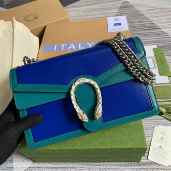 Gucci 400249 Dionysus small shoulder bag blue green