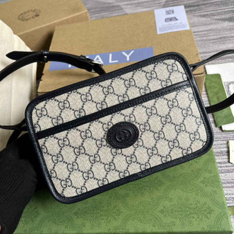 Gucci �?58572 Mini bag with Interlocking G blue leather