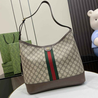 Gucci Ophidia GG medium shoulder bag 781392 brown leather - Default Title - View 1