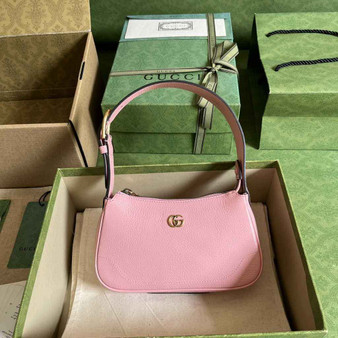 Gucci 739076 Aphrodite mini shoulder bag in pink leather