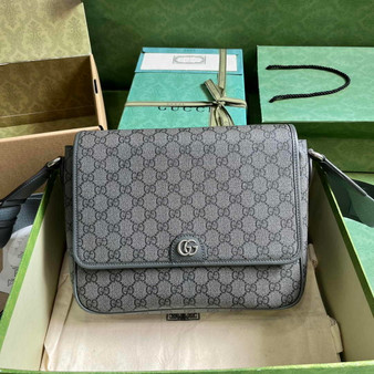 Gucci Ophidia medium messenger bag �?61741 Gray Supreme canvas