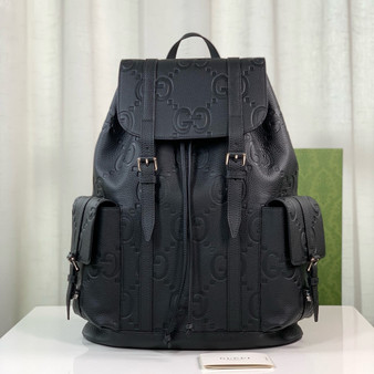 Gucci Jumbo GG backpack 625770 in black leather - Default Title - View 1