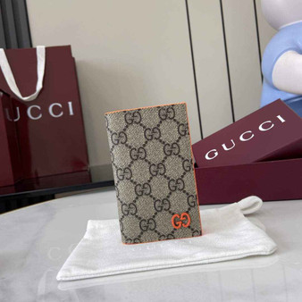 Gucci Bi-color GG long card case 768249 Orange Leather - Default Title - View 1