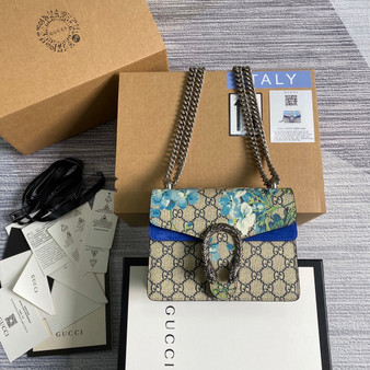 Gucci ‎�?21970 Dionysus GG Supreme mini bag flower blue