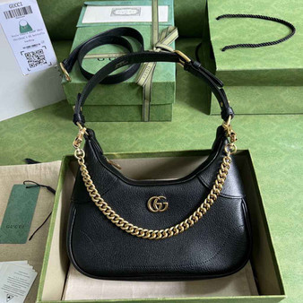 Gucci 731817 Aphrodite small shoulder bag in black leather