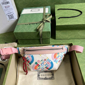 Gucci 650299 The North Face x Gucci belt bag Pink leather