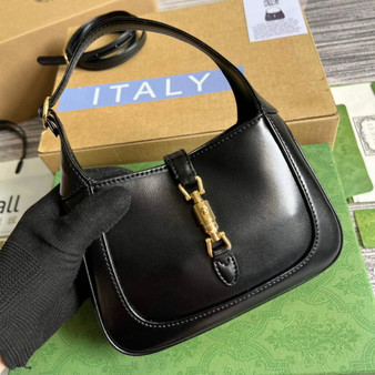 Gucci 637091 Jackie 1961 mini shoulder bag Black leather