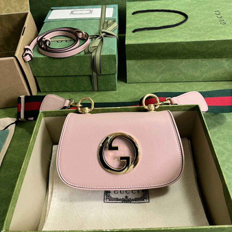Gucci ‎698643 Blondie mini bag in cuir leather pink - Default Title - View 1