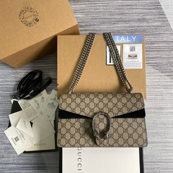 Gucci 400249 Dionysus small GG shoulder bag Black - Default Title - View 1