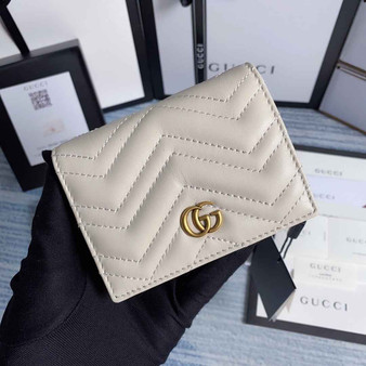 Gucci �?66492 GG Marmont card case wallet in White