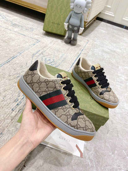 Gucci GG Screener sneaker ‎674530 Beige and ebony GG Supreme canvas - Default Title - View 1