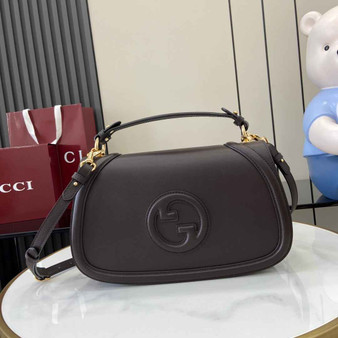 Gucci Blondie medium top handle bag 815716 in green leather - Default Title - View 1