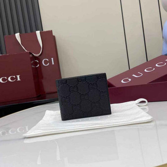 Gucci Imprint bi-fold wallet - Black GG Leather 835001 - Default Title - View 1