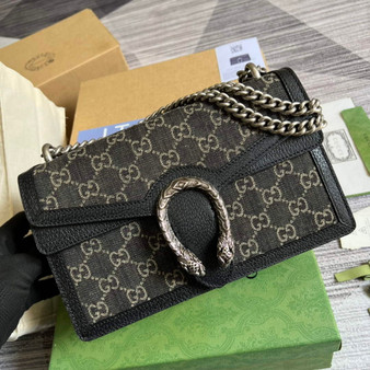 Gucci 400249 Dionysus small shoulder bag black - Default Title - View 1