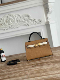 Hermes Kelly Bag 19 Tan Epsom Leather Gold H82306 - Default Title - View 1