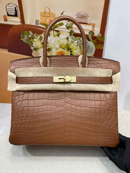 Hermès Birkin Bag 30cm camel Crocodile Leather Gold Hardware H8881 - Default Title - View 1
