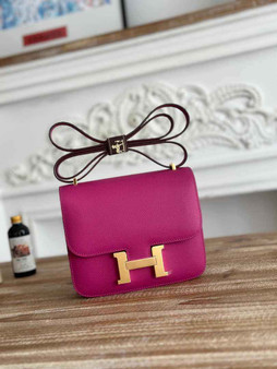 Hermes Constance Epsom Leather 19cm Purple Gold H082221 - Default Title - View 1