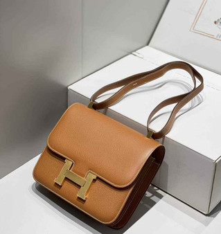 Hermes Constance 23 Box Epsom Leather Brown Gold H082908 - Default Title - View 1