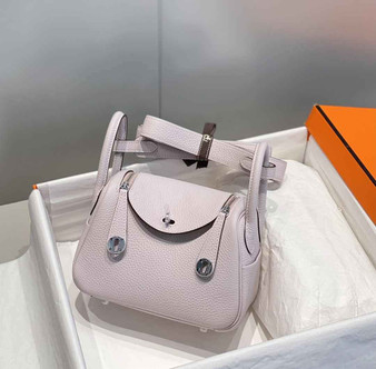 Hermes Lindy Mini Bag Light Purple Togo Leather Gold Hardware H8650 - Default Title - View 1