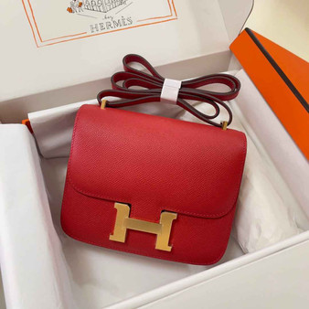 Hermes Constance Bag Red Epsom Leather Gold H2538 - Default Title - View 1