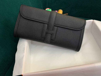 Hermes Jige 29cm Wallet Clutch In Epsom Leather Black - Default Title - View 1