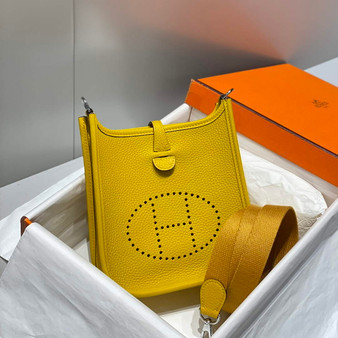Hermes Mini Evelyne 16 Bag in Taurillon Clemence Leather H069456 - Default Title - View 1
