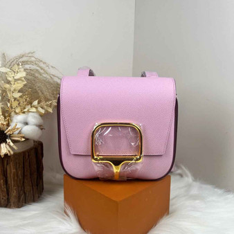 Hermès Della Cavalleria Mini Bag Pink Epsom Calfskin Gold Hardware - Default Title - View 1