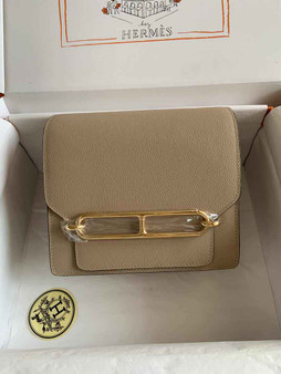 Hermès Mini Roulis Bag Apricot Evercolor Gold Hardware H50331 - Default Title - View 1