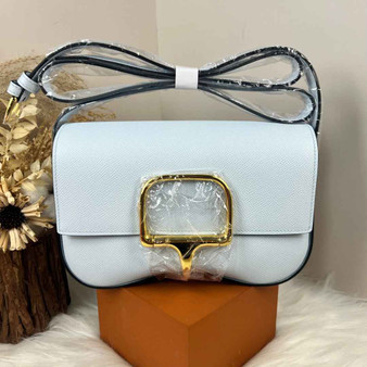 Hermès Della Cavalleria Elan Bag in Light Blue Epsom Calfskin Gold Hardware - Default Title - View 1
