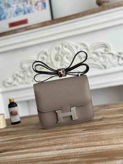 Hermes Constance Epsom Leather 19cm Gray Silver H082204 - Default Title - View 1