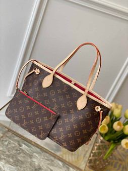 Louis Vuitton Neverfull PM Bag M41001 Monogram Canvas Red