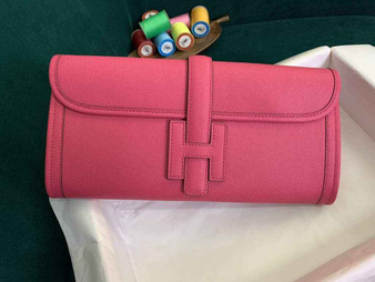 Hermes Jige 29cm Wallet Clutch In Epsom Leather Plum - Default Title - View 1